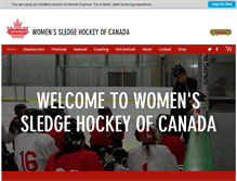 Tablet Screenshot of canadianwomensledgehockey.com